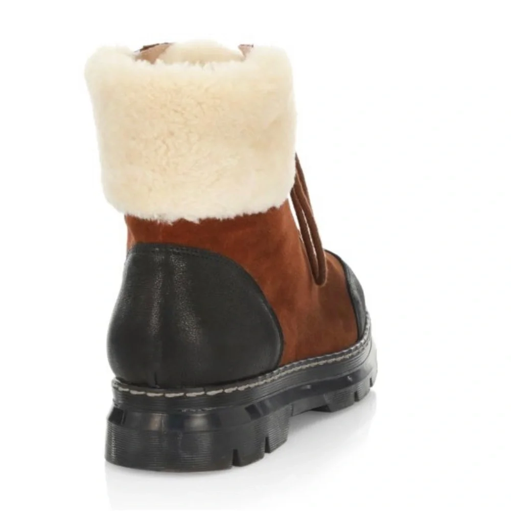 Brother Vellies Women's Alps Shearling Trim Hiking Boots